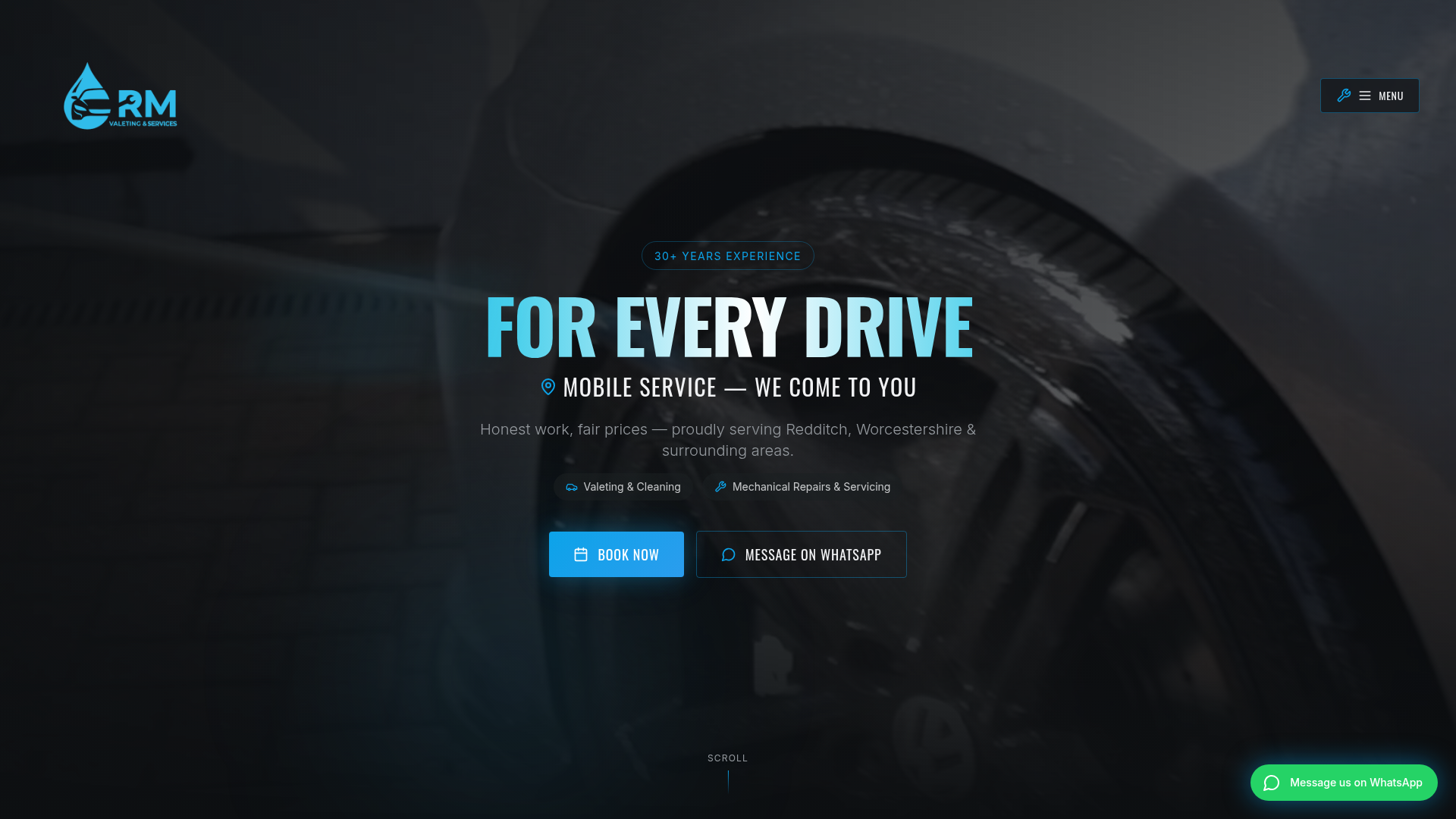 RM Valeting & Services — Mobile valeting & mechanical services across Worcestershire